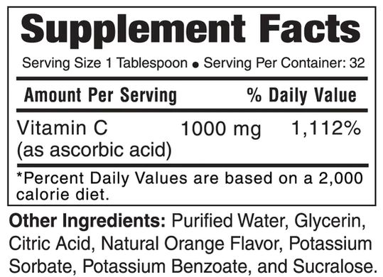 Рідкий вітамін С Earth`s Creation (Liquid Vitamin C) 1000 мг 473 мл