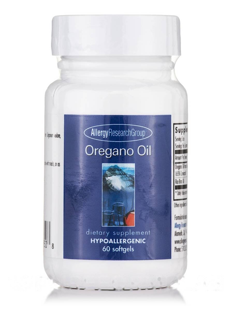 Олія орегано, Oregano Oil, Allergy Research Group, 60 капсул купити в