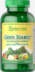 Мультивітаміни і мінерали Green Source®, Green Source® Multivitamin,Minerals, Puritan's Pride, 240 таблеток