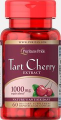 Пирог вишневый экстракт, Tart Cherry Extract, Puritan's Pride, 1000 мг, 60 капсул купить в Киеве и Украине