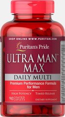 Ультра Ман Макс, Ultra Man Max, Puritan's Pride, 90 таблеток купить в Киеве и Украине