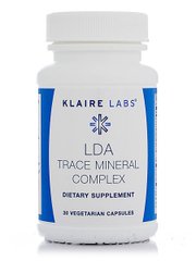 Мінерали Klaire Labs (LDA Trace Mineral Complex) 30 вегетаріанських капсул