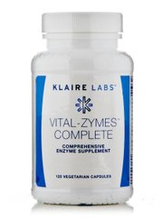 Пробіотики для травлення Klaire Labs (Vital-Zymes Complete) 120 вегетаріанських капсул