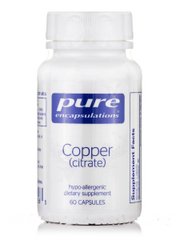 Медь Цитрат Pure Encapsulations (Copper Citrate) 60 капсул купить в Киеве и Украине