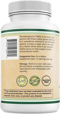 ТМГ триметилгліцин Double Wood (TMG Trimethylglycine) 180 капсул