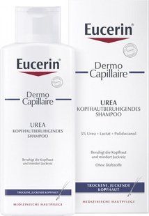 Шампунь увлажняющий для сухой и раздраженной кожи головы, Moisturizing shampoo for dry and irritated scalp, Eucerin, 250 мл купить в Киеве и Украине