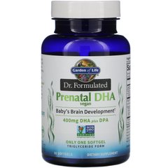 ДГК для вагітних веганів Garden of Life (Vegan Prenatal DHA) 400 мг 30 гелевих таблеток