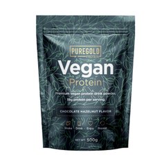 Веганський протеїн зі смаком шоколаду і лісового горіха Pure Gold (Vegan Protein) 500 г