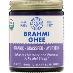 Органическое Брахми Гхи, Pure Indian Foods, 5,3 унции (150 г) купить в Киеве и Украине