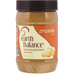 Натуральное арахисовое масло с льняным семенем, хрустящее, Earth Balance, 16 унции (453 г) купить в Киеве и Украине
