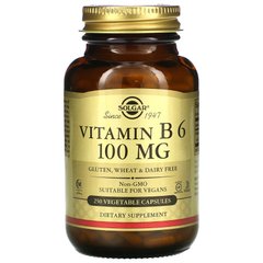 Витамин B6 Solgar (Vitamin B6) 100 мг 250 капсул купить в Киеве и Украине