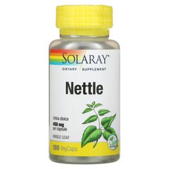 Органически выращенная крапива Solaray (Nettle) 450 мг 100 капсул купить в Киеве и Украине