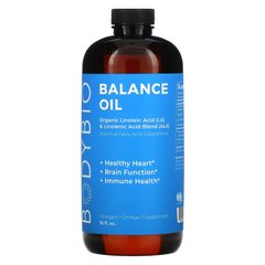 BodyBio, Balance Oil, суміш органічної лінолевої кислоти та ліноленової кислоти, 16 рідких унцій (473 мл)