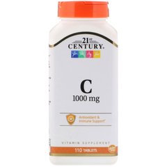 Вітамін C, 21st Century, 1000 мг, 110 таблеток