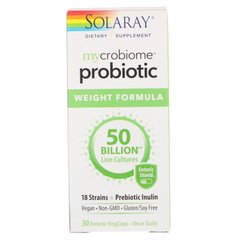 Пробіотики вагова формула Solaray (Mycrobiome Probiotic) 50 млрд КУО 30 капсул