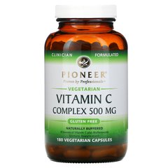 Комплекс вітамінів групи C, Pioneer Nutritional Formulas, 500 мг, 180 рослинних таблеток
