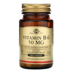 Витамин B6 Solgar (Vitamin B6) 50 мг 100 таблеток купить в Киеве и Украине