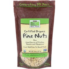 Кедровые орехи сырые органик Now Foods (Pine Nuts Real Food) 227 г купить в Киеве и Украине