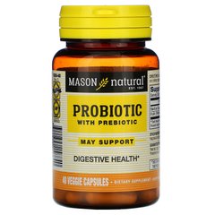Пробіотик з пребіотиками Mason Natural (Probiotic with Prebiotic) 40 капсул