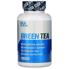 Зелений чай, Green Tea, EVLution Nutrition, 60 вегетаріанських капсул