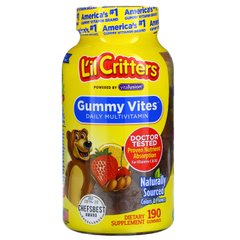 Мультивітамін Gummy Vites, L'il Critters, 190 жувальних цукерок