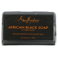 Засіб для догляду за обличчям і тілом від прищів, африканське чорне мило з олією ши, SheaMoisture, 99 г