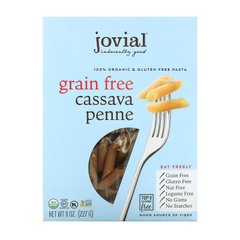 Паста з маніоки без органічних злаків, Organic Grain Free Cassava Pasta, Penne, Jovial, 227 г