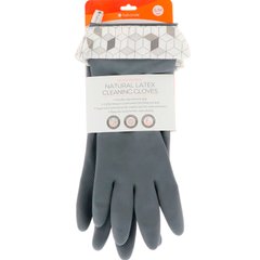 Натуральные латексные чистящие перчатки, серый, размер S / M, Full Circle, купить в Киеве и Украине