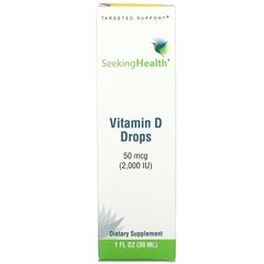 Seeking Health, Вітамін D у краплях, 50 мкг (2000 МО), 1 рідка унція (30 мл)