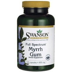 Повний спектр мирра Гам, Full-Spectrum Myrrh Gum, Swanson, 600 мг, 120 капсул