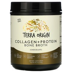 Terra Origin, Bone Broth з колагеном та протеїном, шоколад, 518 г (18,27 унції)