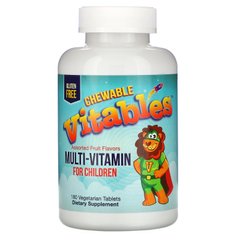 Мультивітамін для дітей, асорті з фруктових смаків, Vitables, 180 вегетаріанських таблеток