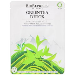 Детокс зеленого чаю, що очищає волокниста маска, 1 лист, 0,63 унції (18 мл)