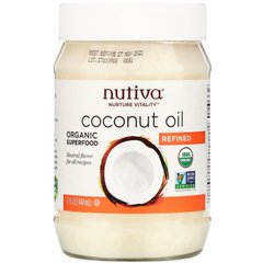 Кокосовое масло рафинированное Nutiva (Coconut Oil Refined) 444 мл купить в Киеве и Украине