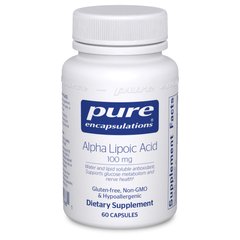 Альфа-липоевая кислота Pure Encapsulations (Alpha Lipoic Acid) 100 мг 60 капсул купить в Киеве и Украине