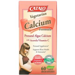 Catalo Naturals, вегетаріанська формула з кальцієм, кальцій із пренатальних водоростей, 60 вегетаріанських таблеток