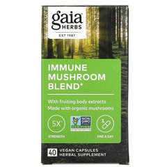 Gaia Herbs, Смесь иммунных грибов, 40 веганских капсул купить в Киеве и Украине