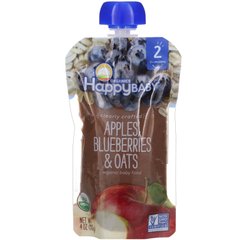 Дитяче харчування з ябЦибуля чорниці вівса Happy Family Organics (Inc. Happy Baby Stage 2 6 + Months) 113 г