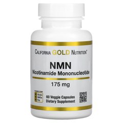 Никотинамид мононуклеотид California Gold Nutrition (NMN Nicotinamide Mononucleotide) 175 мг 60 растительных капсул купить в Киеве и Украине