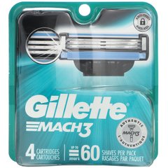 Змінні касети Mach3, Gillette, 4 шт.