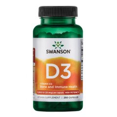D-3 High Potency Vitamin 1000iu 250caps (Затерта дата)