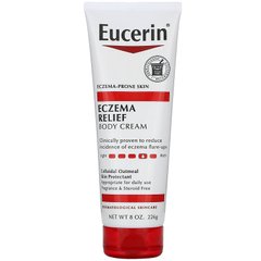 Крем для тіла Eczema Relief, підходить для шкіри, ураженої екземою, бе ароматів, Eucerin, 8,0 унц (226 г)