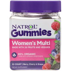 Мультивітаміни для жінок зі смаком ягід Natrol (Women's Multi) 90 жувальних таблеток