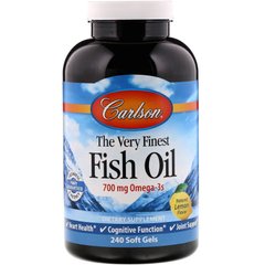 Рыбий жир лимон Carlson Labs (Fish Oil) 240 капсул купить в Киеве и Украине