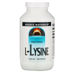 Лізин Source Naturals (L-Lysine) 1000 мг 200 таблеток