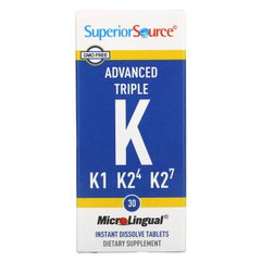 Superior Source, Advanced Triple K, 30 таблеток MicroLingual, що швидко розчиняються.