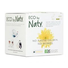 Стандартні органічні прокладки без крилець на 3 краплі ECO BY NATY Sanitary Towel Normal 15 шт