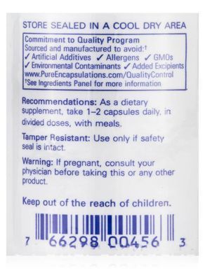 Медь Цитрат Pure Encapsulations (Copper Citrate) 60 капсул купить в Киеве и Украине