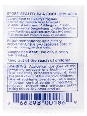 Минералы 650 Pure Encapsulations (Mineral 650) 180 капсул купить в Киеве и Украине