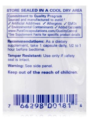 Melatonin Pure Encapsulations (Melatonin) 3 mg 180 capsules